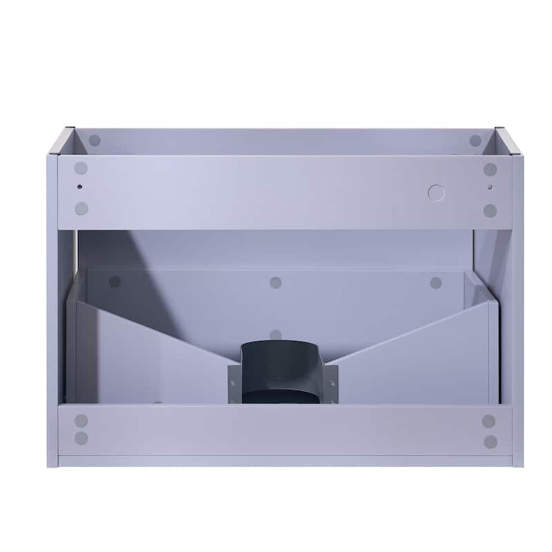20'' H Modern Wall-Mount Bathroom Vanity With White Quartz Top and Single Sink