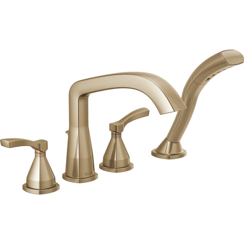 Delta Stryke Deck Mounted Roman Tub Filler with Lever Handles and