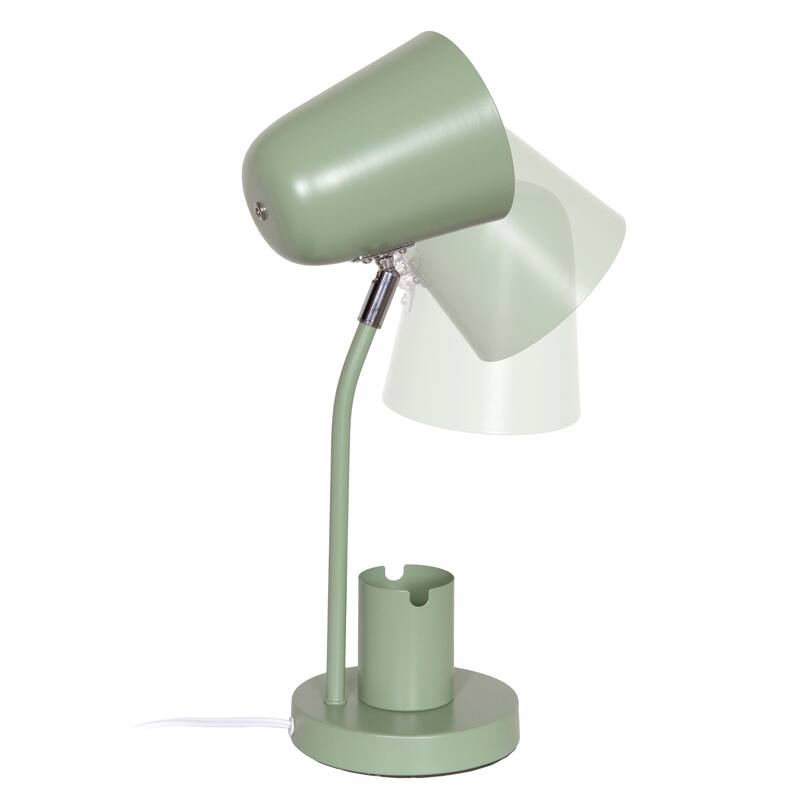 Adjustable Gooseneck Desk Lamp with Metal Shade - 15.75" - Sage Green