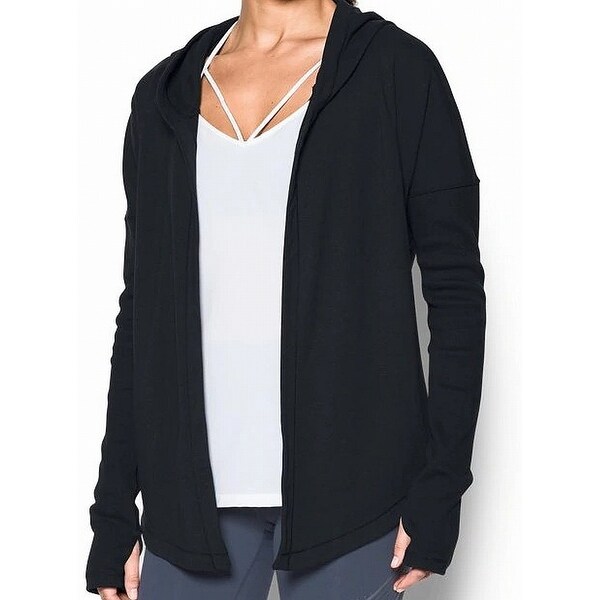 black hooded cardigan women's
