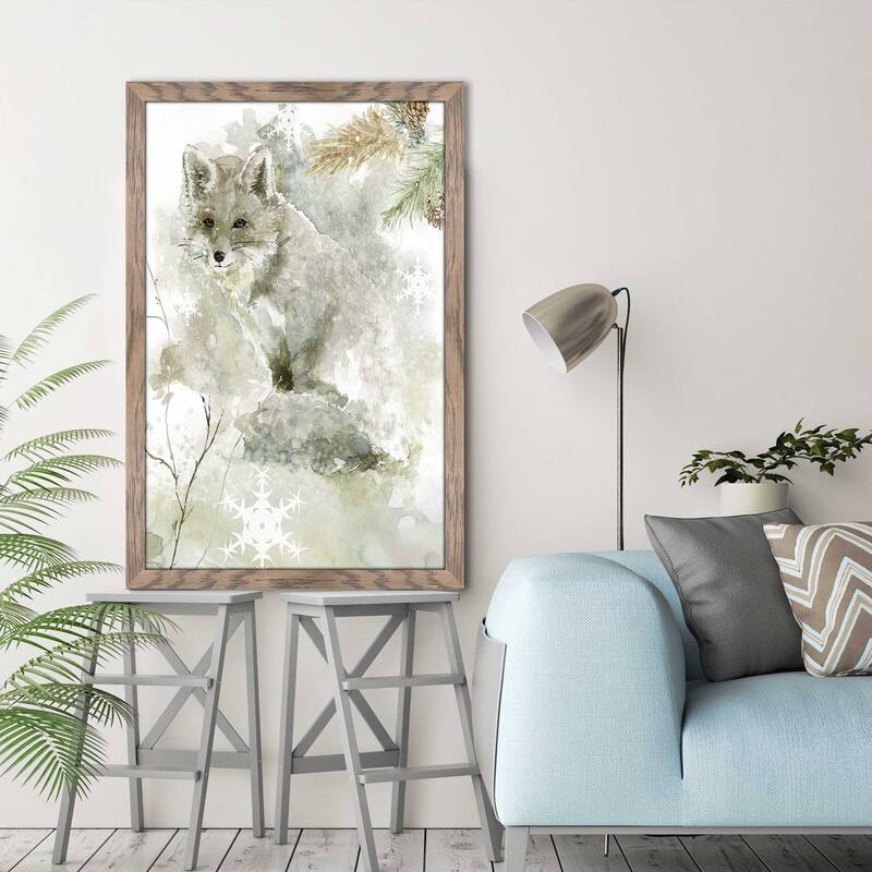"Winter Lodge Fox" by Carol Robinson Print on Acrylic