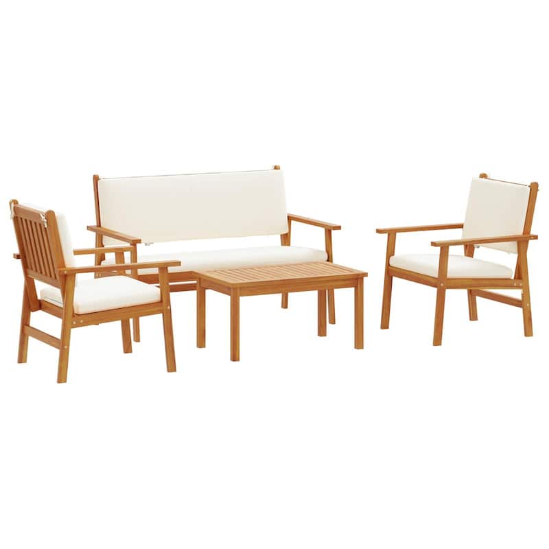 vidaXL 3/4/5/6 Piece Garden Sofa/Dining/Bistro Set with Cushions Solid Wood Acacia