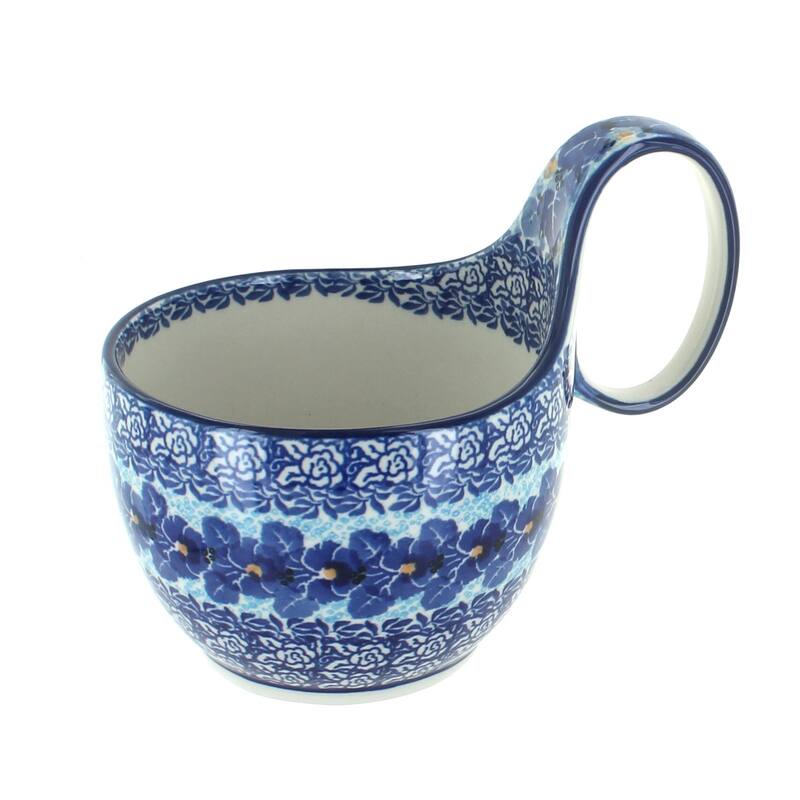 Blue Rose Polish Pottery 845 Ceramika Artystyczna Soup Mug - Joanna
