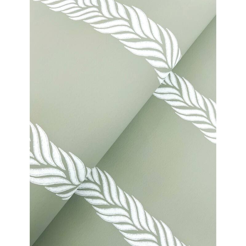 Ronald Redding Braided Stripe Green Wallpaper