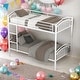 preview thumbnail 37 of 51, 2 In 1 Multifunction Twin Over Twin Metal Bunk Bed With Trundle