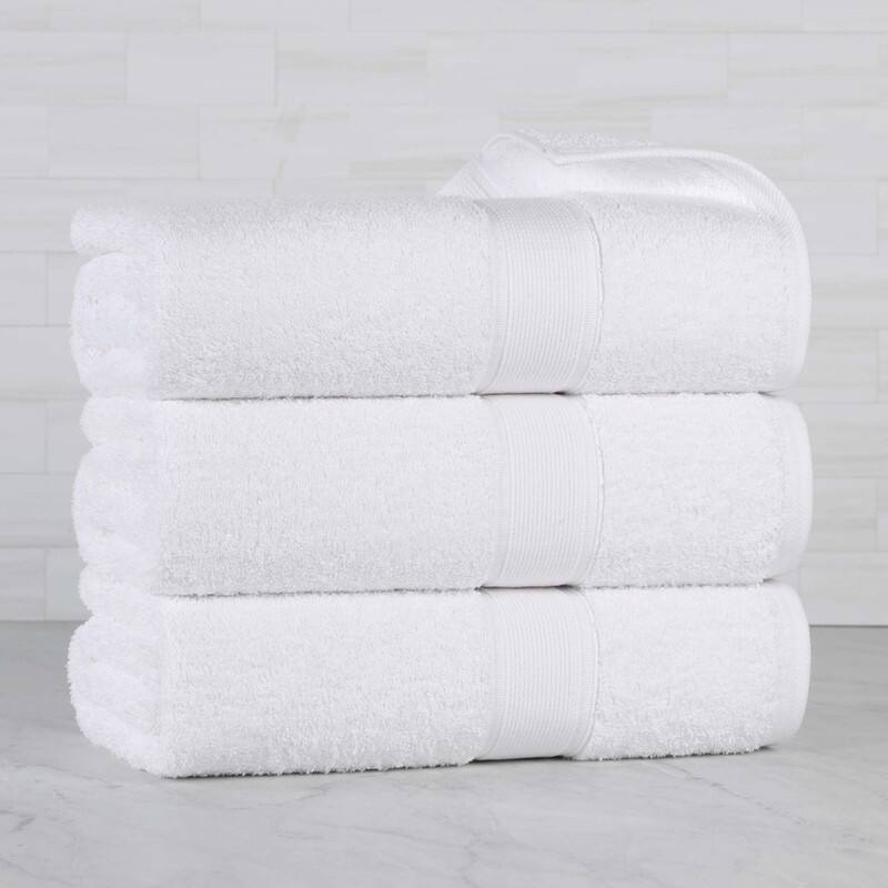 Superior Oregon Organic Cotton Solid Bath Towel, Set of 3 - White