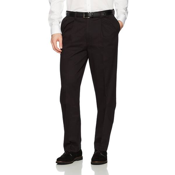 Shop Savane Black Mens Size 44x28 Comfort Waist Flat Front Dress