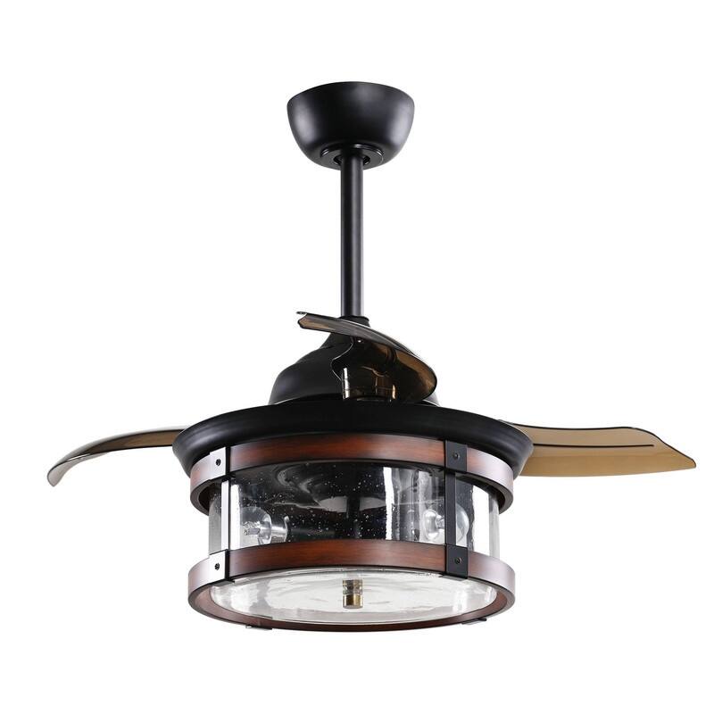 36 Inch 3-Blade Caged Ceiling Fan with Remote Control