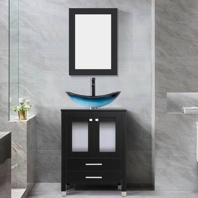 24" Bathroom Vanity with Sink Set Storage Cabinet Combo