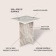 preview thumbnail 5 of 16, Venus 18.5" Contemporary Natural Marble Handmade T-Shaped End Table, Gray/Beige, by JONATHAN Y.