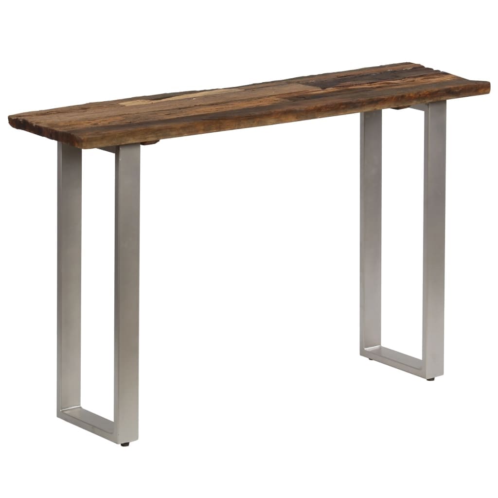 Vidaxl Console Table Sleeper Wood And Steel 47 2 X13 8 X29 9 Overstock 29049663