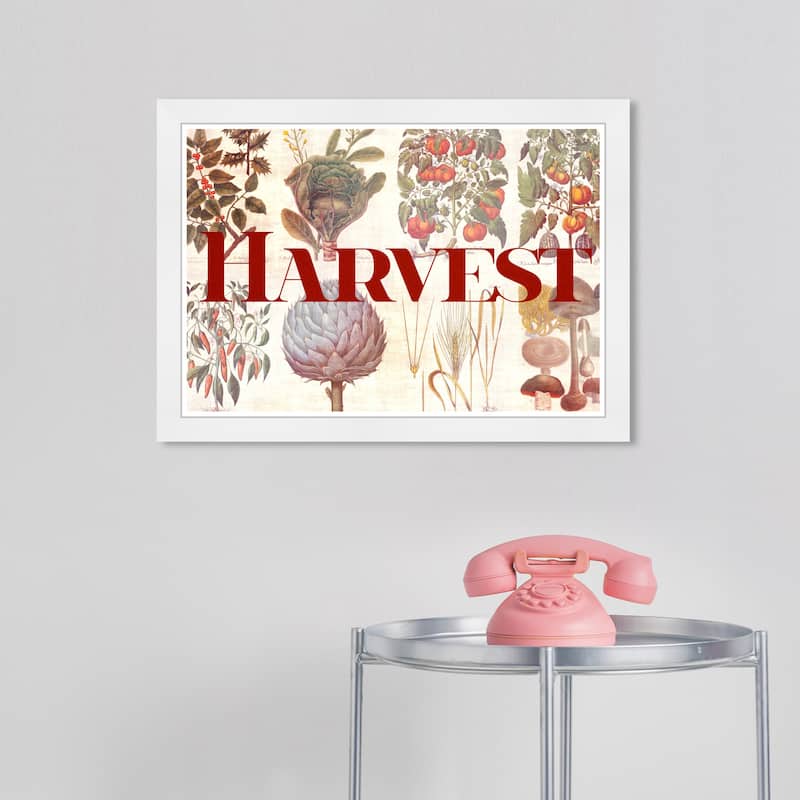 Wynwood Studio Prints Food and Cuisine Thanksgiving Menu Red and Maroon Rustic Wall Art Canvas Print - White