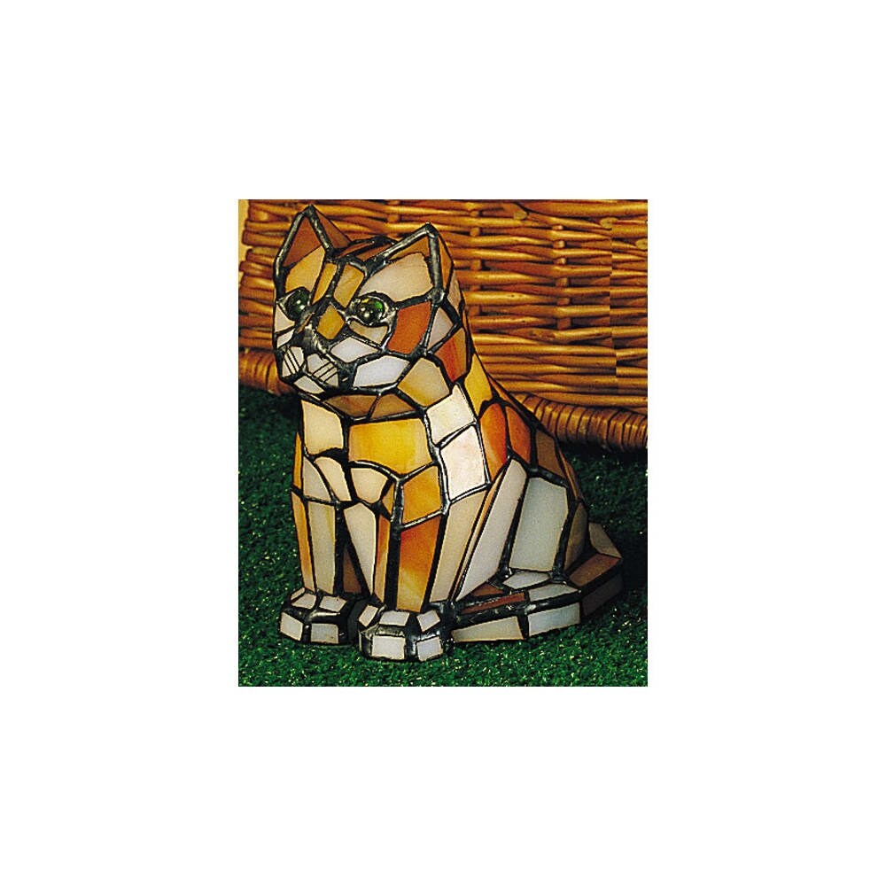 Shop Meyda Tiffany 11332 Orange Tabby Cat Stained Glass Tiffany Specialty Tiffany Glass Overstock 13126191