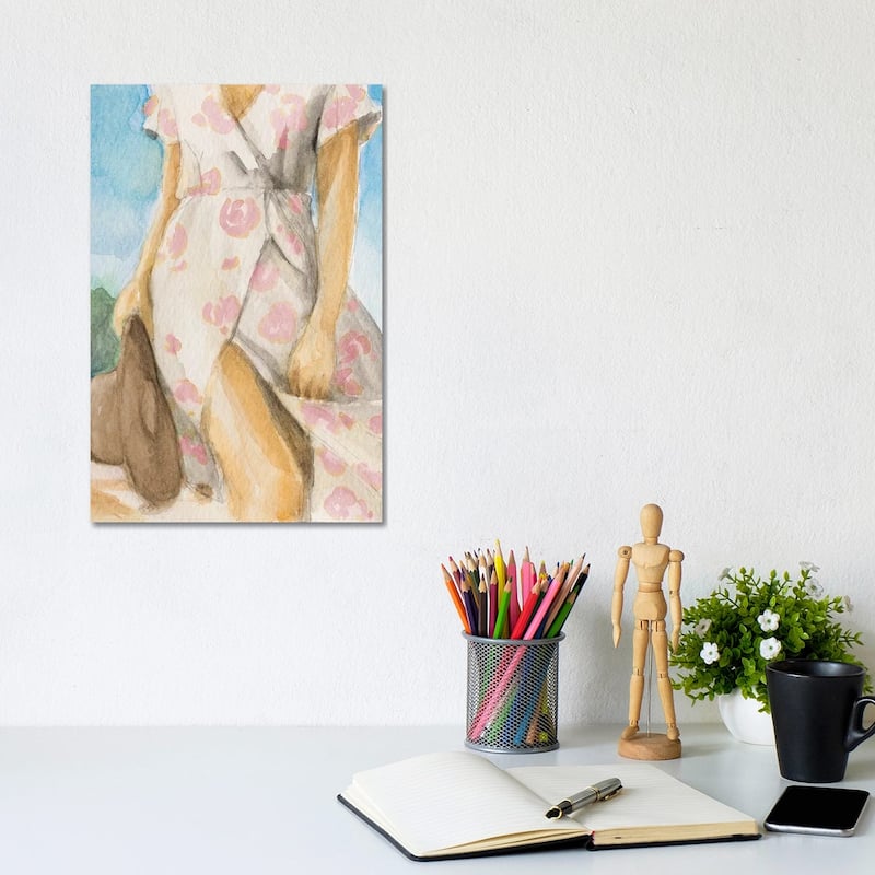 iCanvas "Woman In Sun Dress" by Lanie Loreth Canvas Print - 12x8x0.75