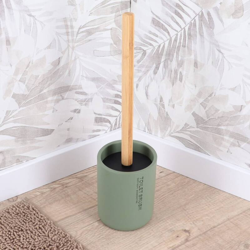 Bathroom Accessories with Natural Accents, Modern 6-piece Set