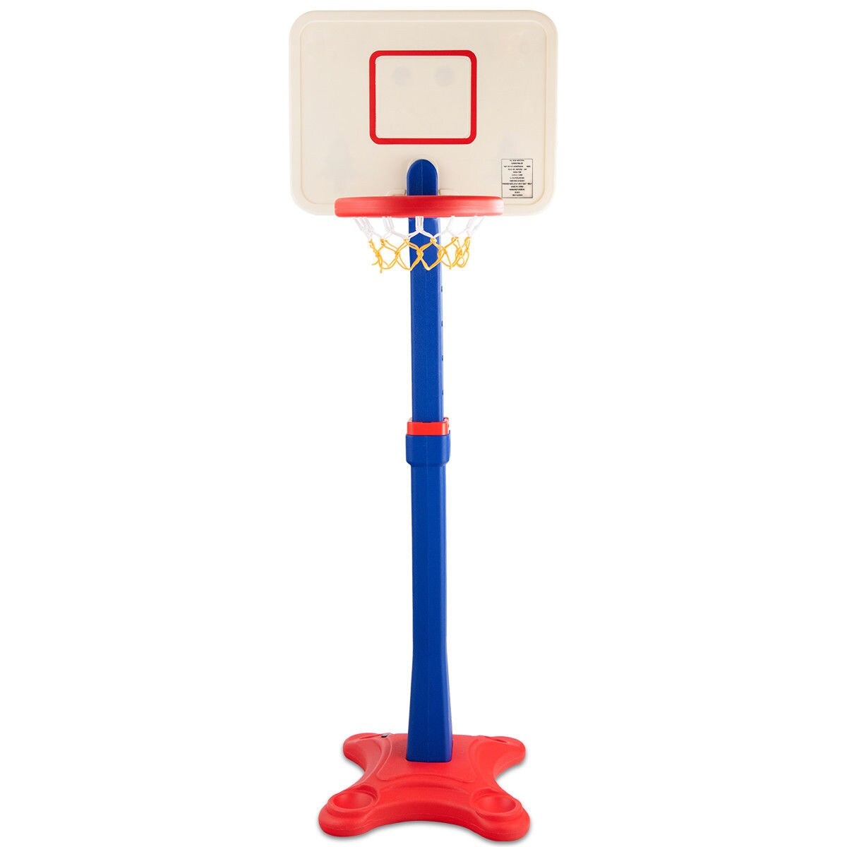 Shop Costway Kids Children Basketball Hoop Stand Adjustable Height Indoor Outdoor Sports Blue Red White Overstock 23085781