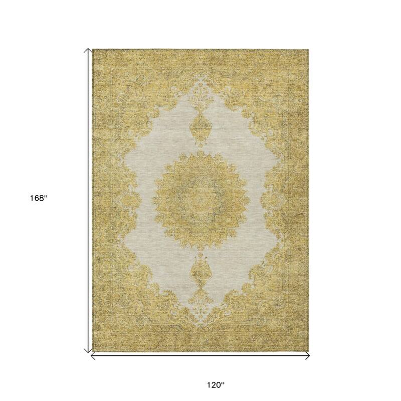 HomeRoots Oriental Traditional Rectangle Outdoor Rug