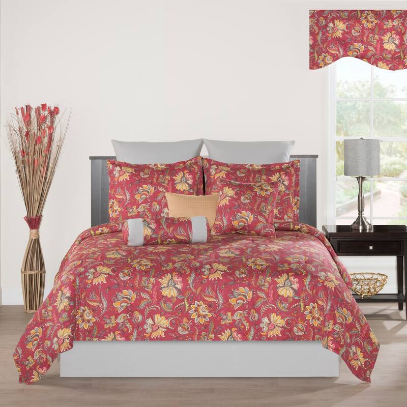 Bordeaux solid grey bedskirt - queen