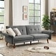 preview thumbnail 33 of 39, Modern Futon Sofa Bed, Convertible Sleeper Sofa with Tapered Wood Legs, 78.35" W, Small Split Back Sofa for Living Room