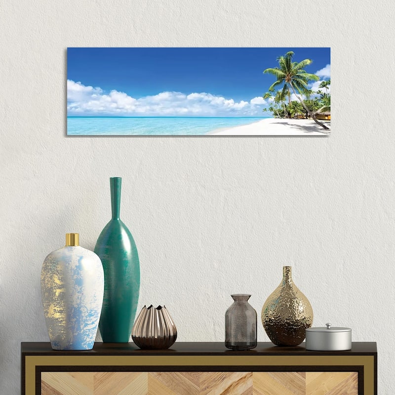 iCanvas "Tropical Beach Panorama On Bora Bora" by Jan Becke Canvas Print - 12x36x1.5