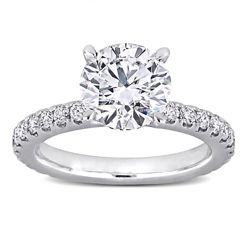 Miadora 1 1/5ct to 2 5/8ct TDW Certified Diamond Solitaire Engagement Ring in 14k White Gold