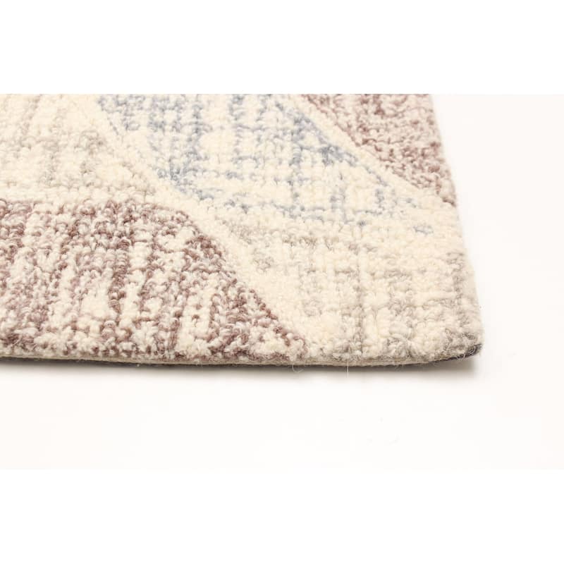ECARPETGALLERY Hand Tufted Timeless Cream Wool Rug - 5'1 x 8'0