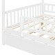 preview thumbnail 7 of 83, Montessori Bed House Bed with Trundle Bed and Headboard, Wood Daybed Platform Bed Frame No Box Spring Needed for Boys Girls