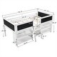 preview thumbnail 20 of 18, Storage Loft Bed with 2 Movable Shelves & Ladder, Guardrail Chalkboard Designed, Twin Size, Solid Wood Slats Support