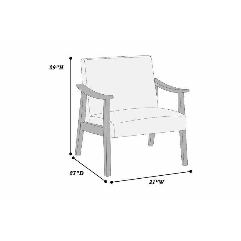 Onile Classic Accent Chair, White Wool Fabric, Wood, Foam Cushions