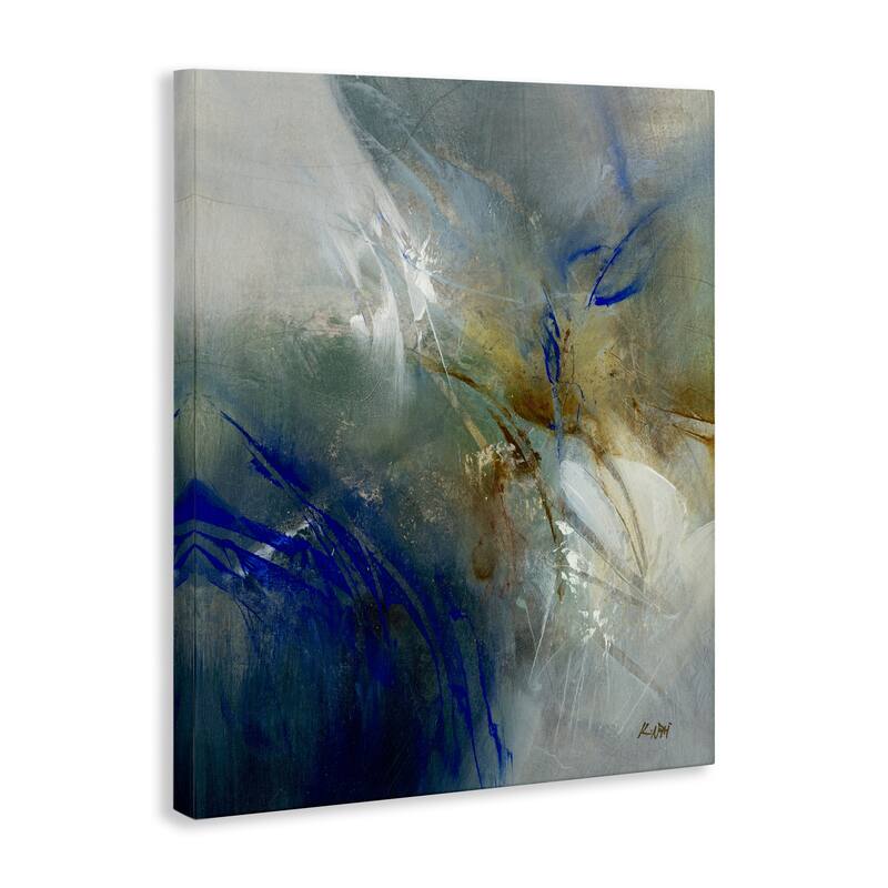 Stupell Blue & Neutrals Distortion Canvas Wall Art Design By K. Nari