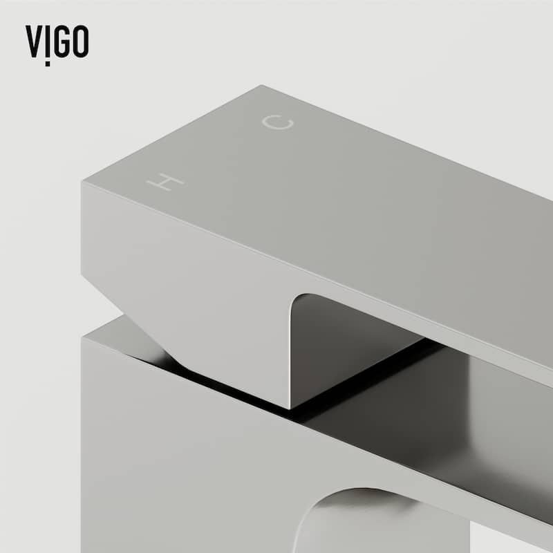 VIGO Tarragona 19"L x 14"W Concrete Vessel Sink and Dunn 11"H Faucet Set