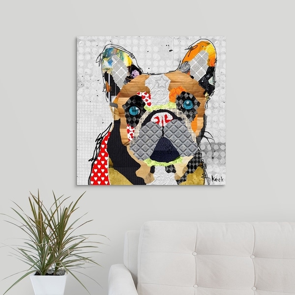 "French Bulldog Head" Canvas Wall Art