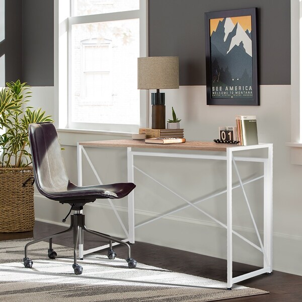 NOVA FURNITURE Home Office Computer Desk, Writing Desk with Natural Desktop. Opens flyout.