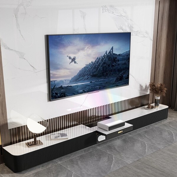 Modern TV Stand for Projector, Sintered Stone TV Cabinet with
