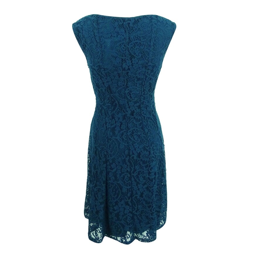 Shop Connected Women S Sleeveless Lace A Line Dress 8 Dark Teal