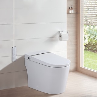 Vanityfair Smart Toilet Bidet with LED Display, Foot Sensor Open Cover/Seat, Power Outage Flushing, with Remote Control