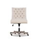 preview thumbnail 1 of 2, Solid Adjustable Plush Tufted Office Chair - 41.5" - Beige and Gray