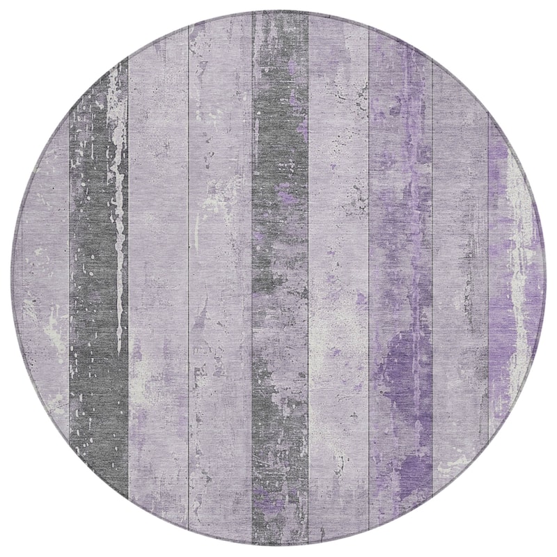 HomeRoots Striped Transitional Rectangle Outdoor Rug