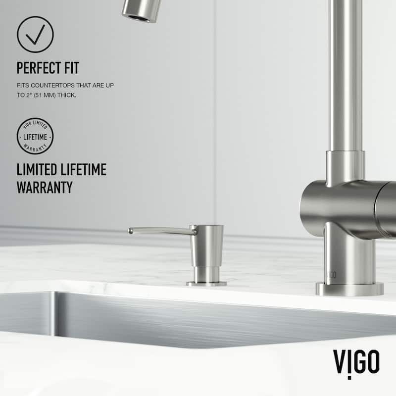 VIGO 10 oz. 1.5" W Kitchen Soap Dispenser