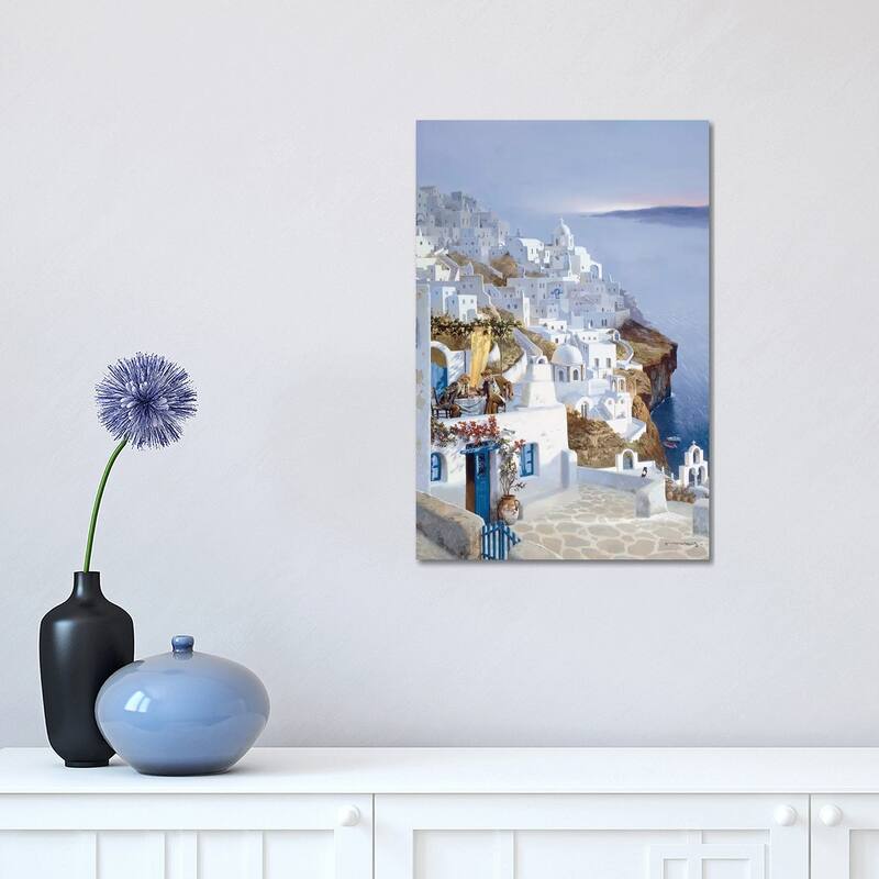 iCanvas "Santorni" by Maher Morcos Canvas Print - 18x12x1.5