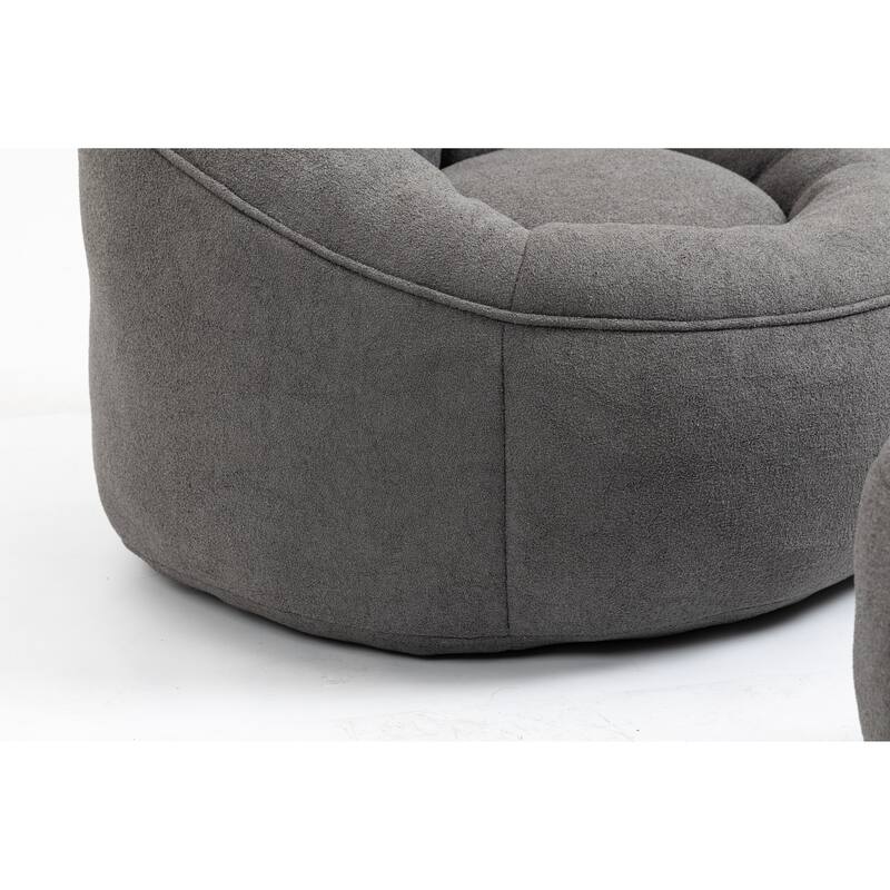 Bean Bag Sofa Chair High Pressure Foam Bean Bag Chair With Footrest
