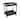Luxor Black Large 3-Tub Utility Cart