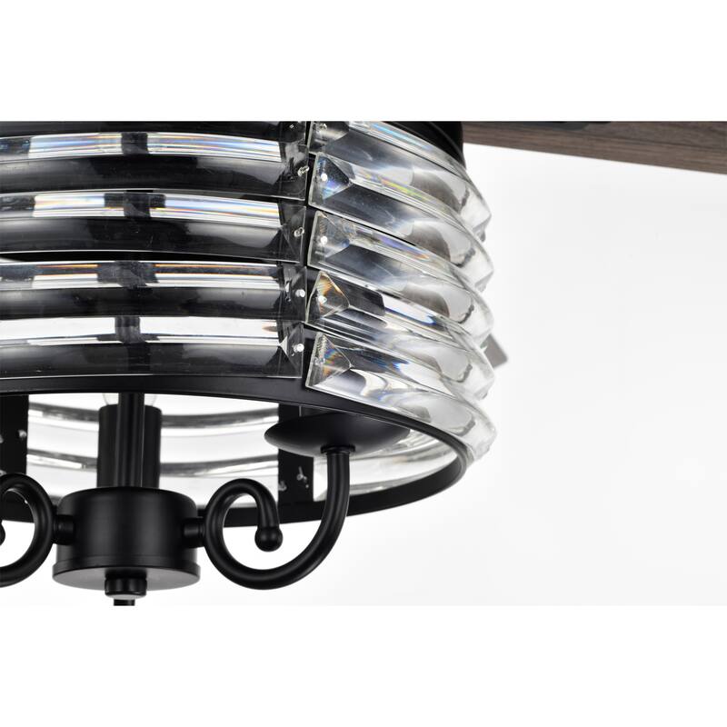 Themar 26 Inch Mid-century Modern Style Lighted Ceiling Fan with Remote