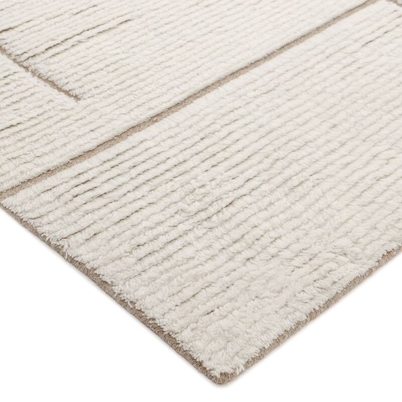 Contemporary Solid Ivory Area Rug
