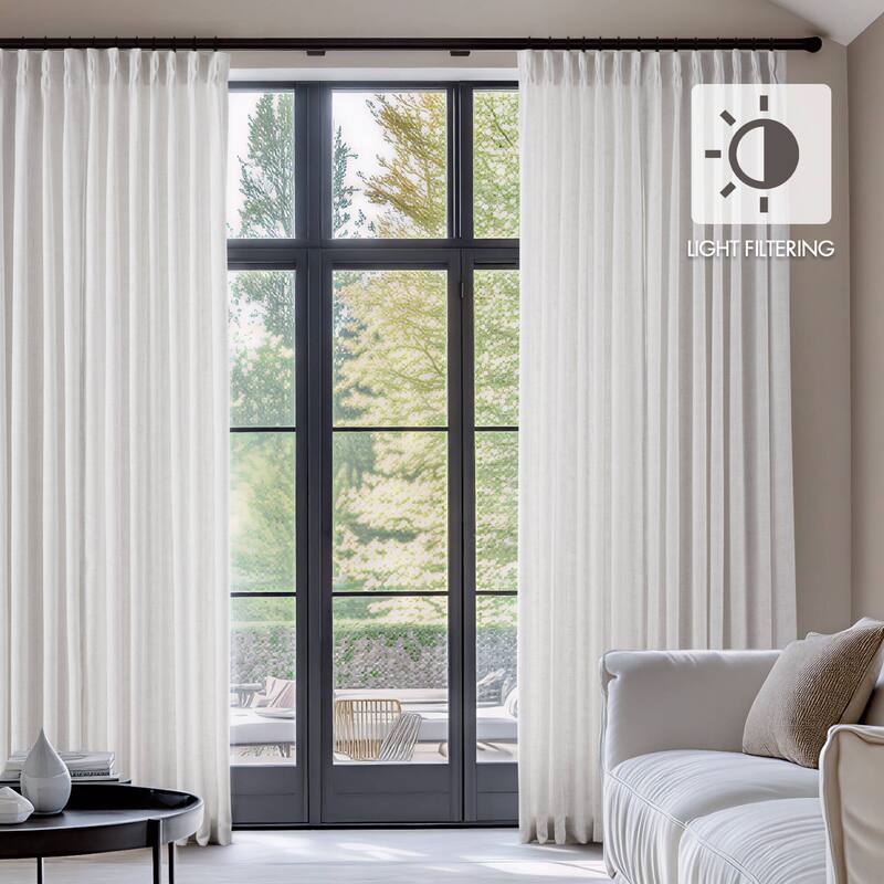 Madison Park Emery 300gsm poly linen with 7 pinch pleat per pc