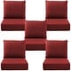 preview thumbnail 59 of 121, Gymojoy 24"x22"x6" Patio Thick Cushions & Pillows Set - Deep Seat Indoor/Outdoor Water & Fade Resistant Five Sets - Red