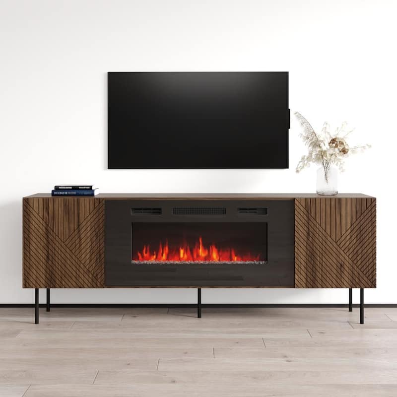 Art Deco BL-EF Fireplace TV Stand - Wood
