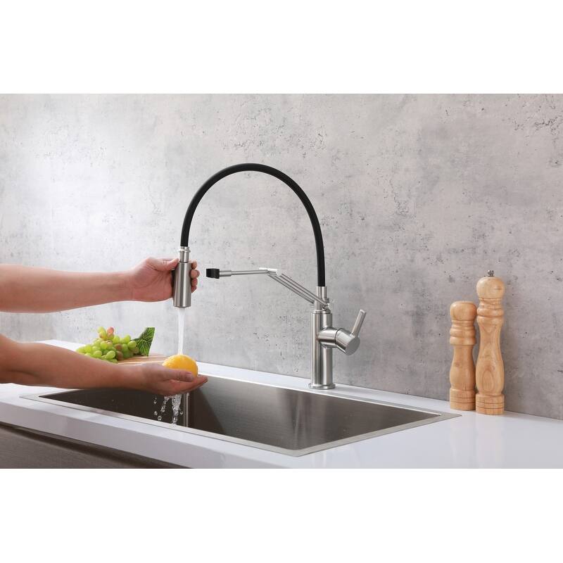 Indigo Home Single Handle Pull Down Sprayer Kitchen Faucet
