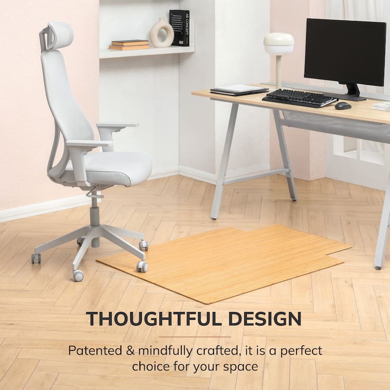 Eco Bamboo Standard Natural Chair Mat (36' x 48')