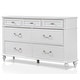 preview thumbnail 1 of 1, Marais Transitional White 56-inh Wide Solid Wood 7-Drawer Dresser by Furniture of America White